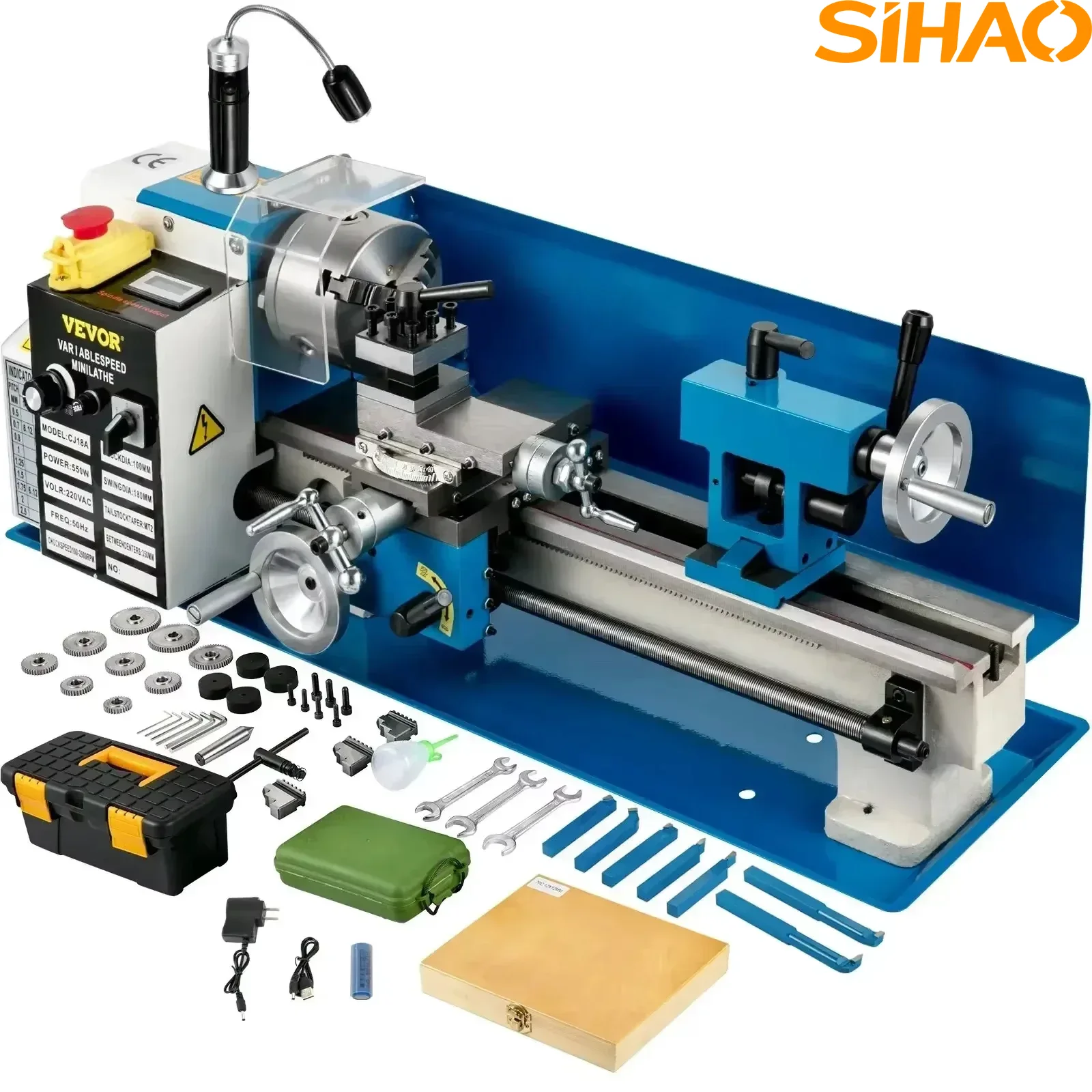 Mini Metal Lathe 7X14 - Мини-токарный станок SIHAO 7x14 дюймов, с