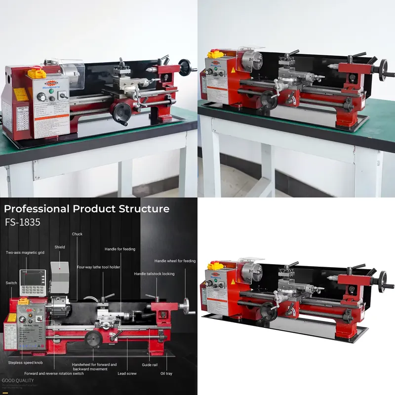 Bench Lathe 750W Metal - Мини-токарный станок Fusai FS-WBL1835, ручной настольный