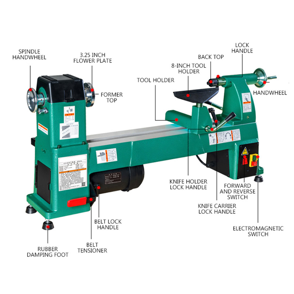 Cnc Wood Lathe Machine - Токарный станок по дереву с регулировкой