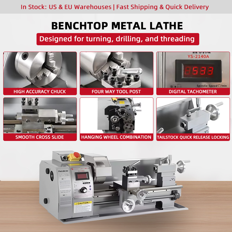 Bench Lathe 750W Metal - Профессиональный OEM-токарный станок по металлу 750