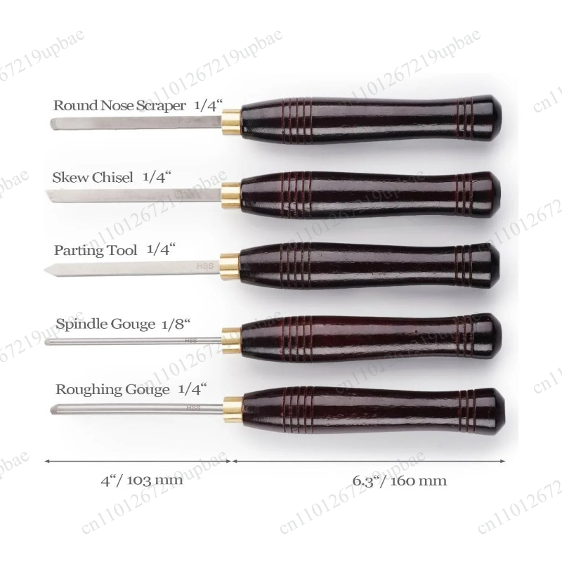 Woodturning Tools Set Hss - Набор из 5 токарных резцов из