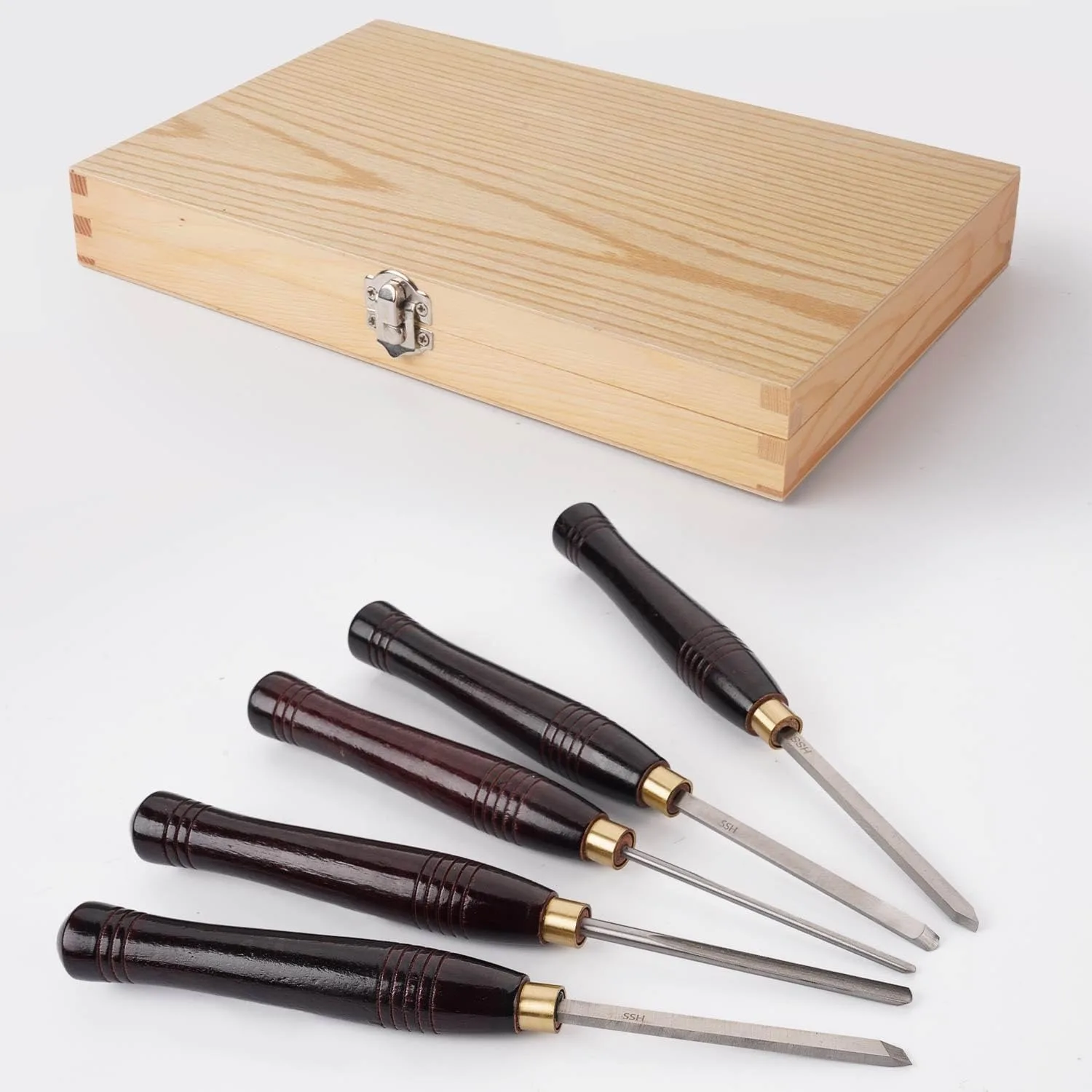 Набор из 5 токарных резцов HSS – обзор и цена Woodturning Tools Set Hss