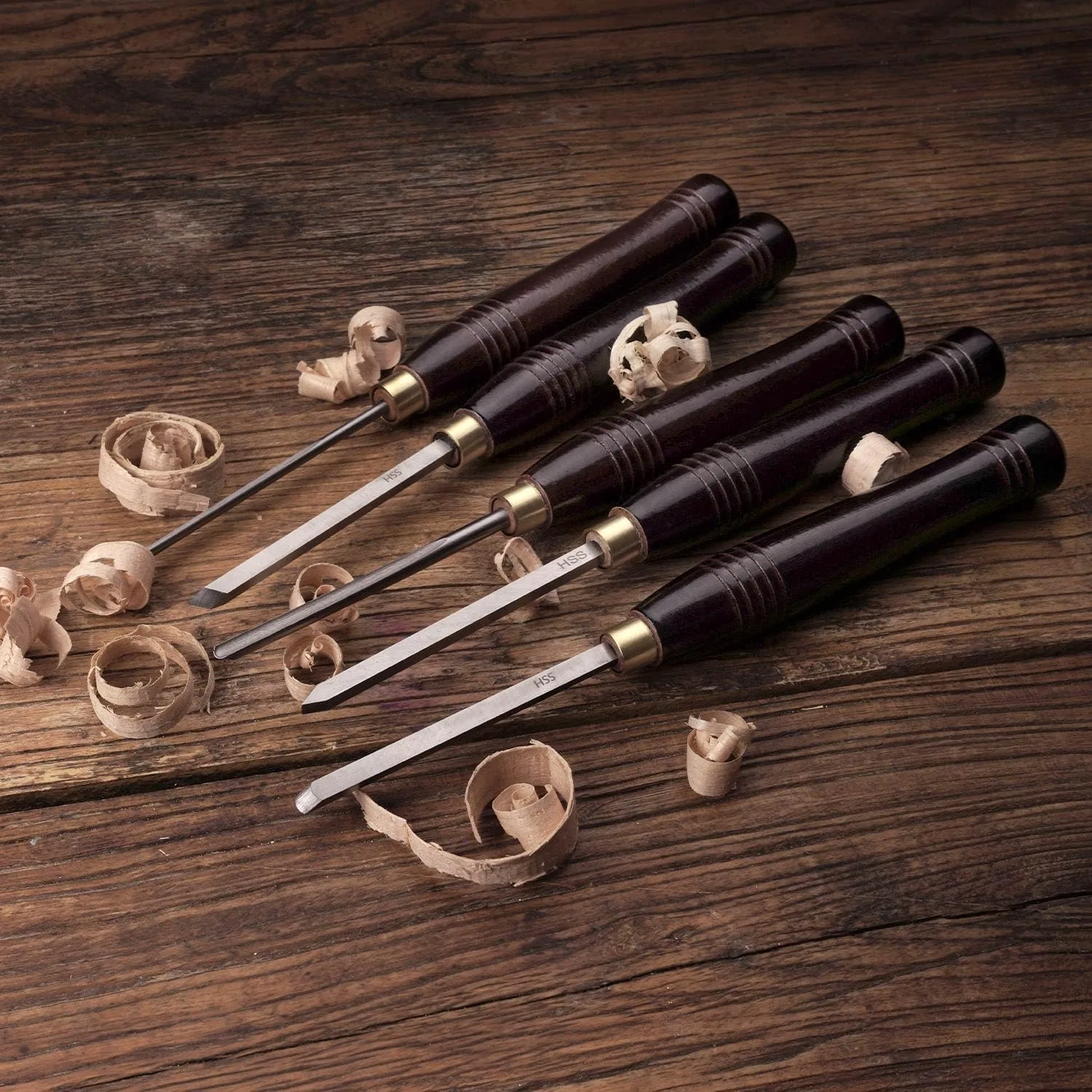 Набор из 5 токарных резцов HSS – обзор и цена Woodturning Tools Set Hss