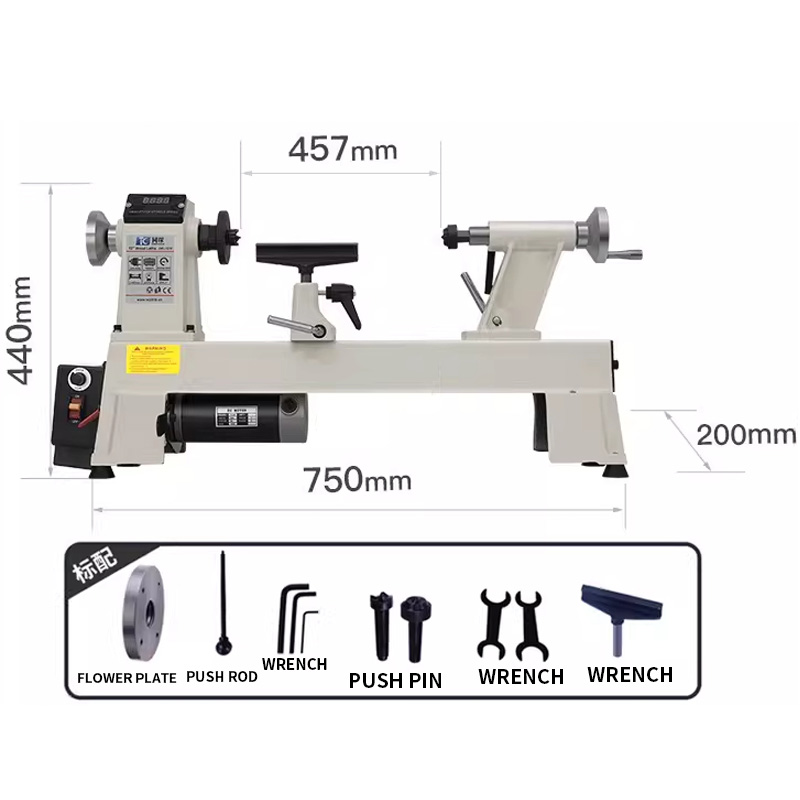 Токарный станок по дереву 550  – обзор и цена Woodworking Lathe Variable Speed 550W