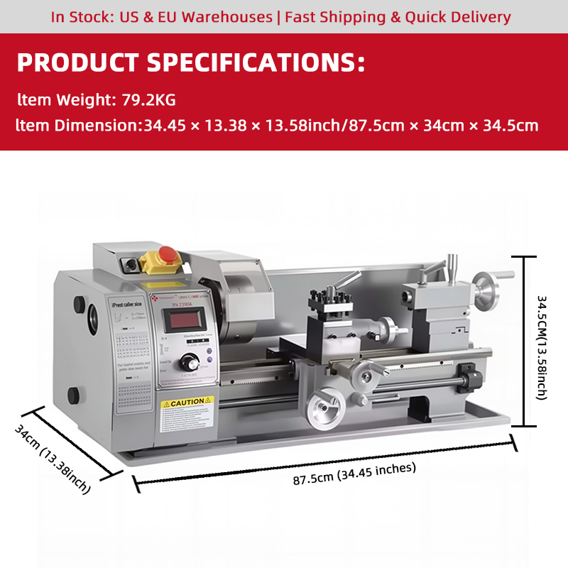 Профессиональный OEM-токарный  – обзор и цена Bench Lathe 750W Metal