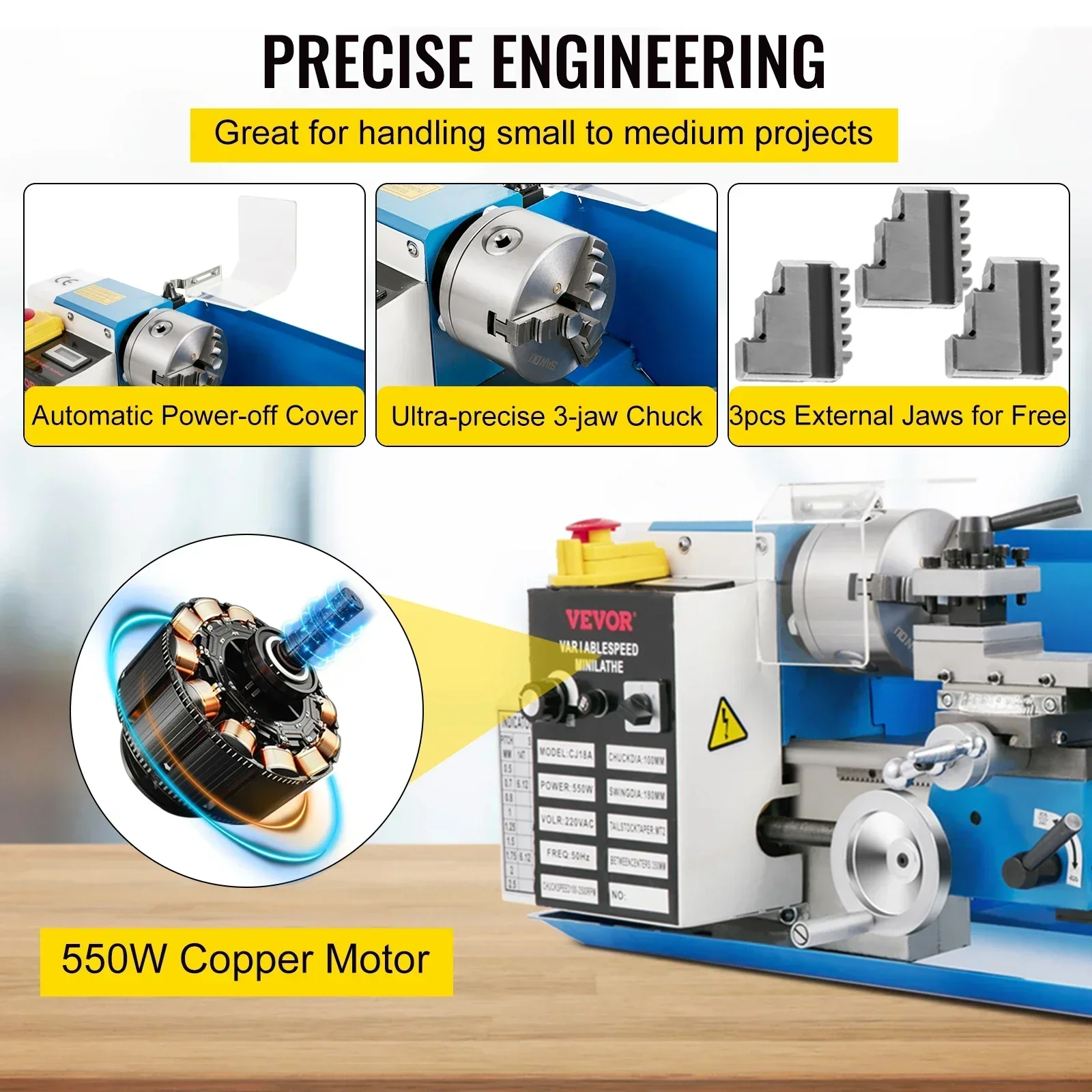 Мини-токарный станок 7x14 дюйм – обзор и цена Mini Metal Lathe 7X14