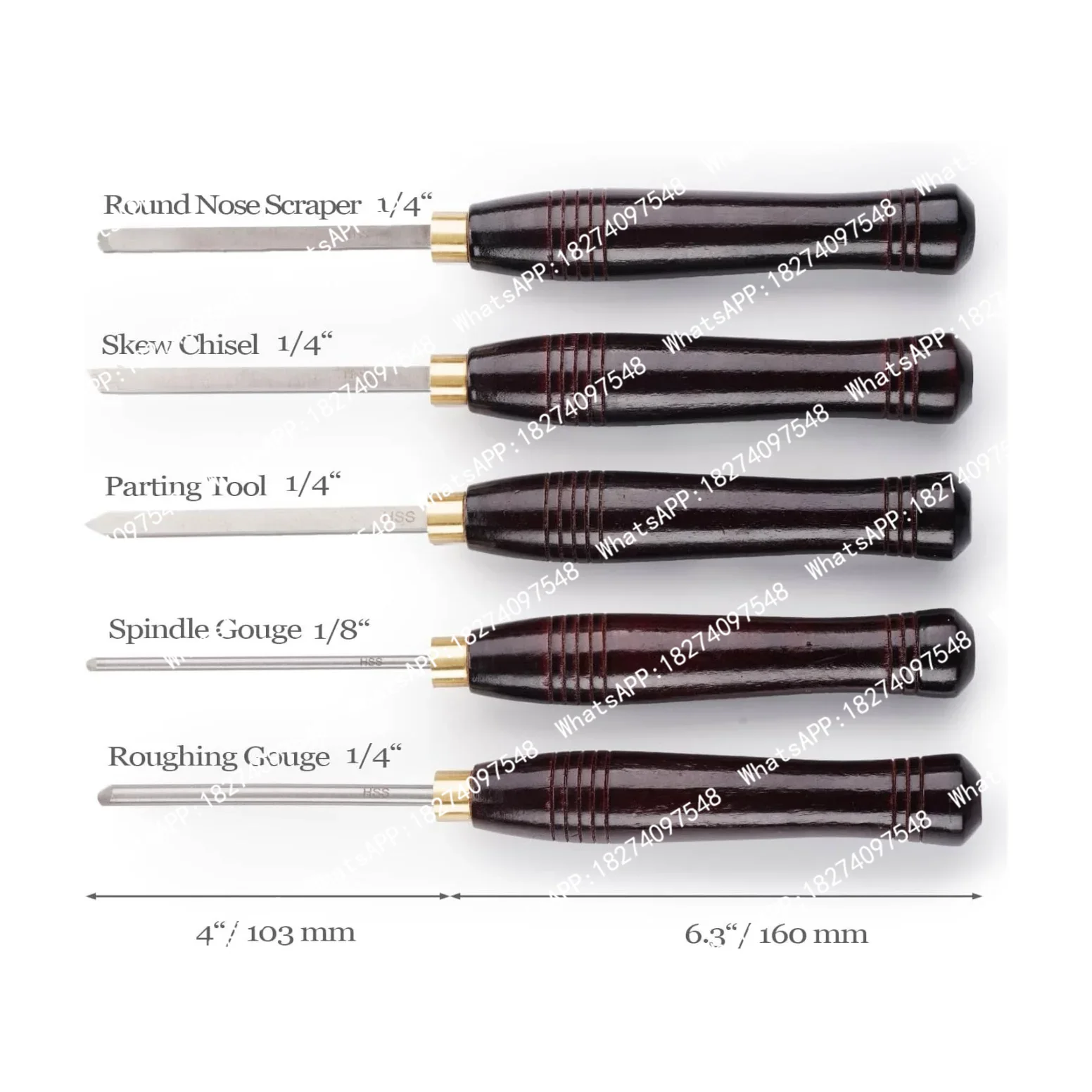 Набор из 5 инструментов для то – обзор и цена Woodturning Tools Set Hss
